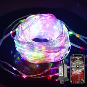 yasenn christmas lights smart string lights bluetooth app controlled 800 led 260 ft fairy lights plug in for outdoor indoor garden christmas decoration multicolor