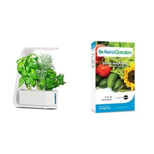 aerogarden sprout with gourmet herbs seed pod kit – hydroponic indoor garden, white & grow anything seed pod kit for aerogarden hydroponic indoor garden, 9-pod