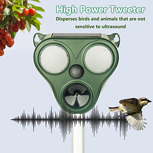 Solar Powered Animal Repellent,Ultrasonic Animal Repeller, Ultrasonic Repellent,Animal Solar USB Charge ,for Cats, Dogs, Squirrels, Rats, Foxes, Martens, Wild Animals,ect