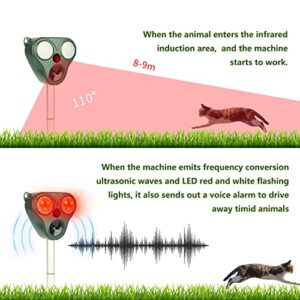 Solar Powered Animal Repellent,Ultrasonic Animal Repeller, Ultrasonic Repellent,Animal Solar USB Charge ,for Cats, Dogs, Squirrels, Rats, Foxes, Martens, Wild Animals,ect