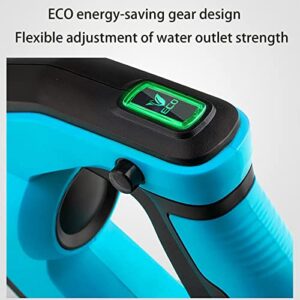 ZHANGTAOLF Cordless Electric High Pressure Washer, 21/20V Portable Battery and Charger, with 5 in 1 Adjustable Nozzle and ECO Energy Saving, for Car Wash Cleaning Floor Terrace Garden,Blue