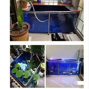 Pool Above Ground Transparent Fish Pond, Canvas Swimming Pool Collapsible 1.3mm Thick PVC Water Tank, Easy To Install For Garden Balcony Plant Breeding ( Color : Blue+Clear , Size : 50x40x30cm )