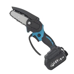 Electric Chainsaw, Mini Chain Saw High Speed Cordless Safe Handheld Ergonomic Handle for Garden Pruning