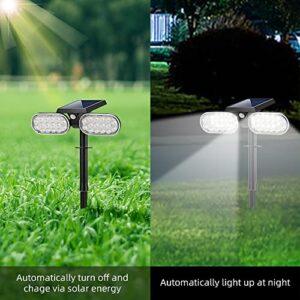 ZFWDSY Solar Spot Lights Outdoor,32 LEDs Landscape Spotlights,Solar Powered Pendant Wall Lights with 2 Modes 2 Adjustable Headlights,Solar Garden Folding Lights for Yard Porch 2 Pack