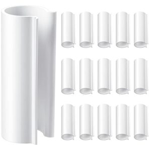 16 pieces white clamp for pvc pipe greenhouses, row covers, shelters, bird protection, 2.4 inches long (for 1/2 inch pvc pipe)