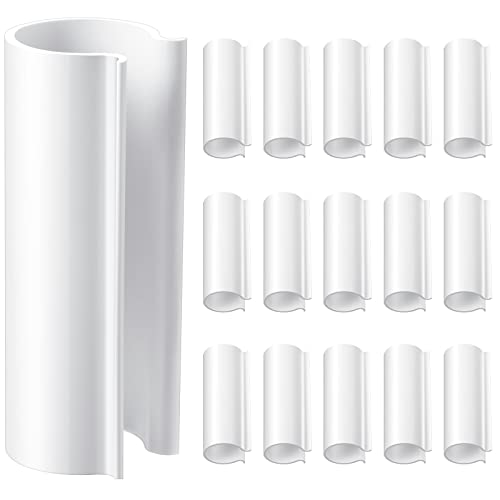 16 Pieces White Clamp for PVC Pipe Greenhouses, Row Covers, Shelters, Bird Protection, 2.4 Inches Long (for 1/2 Inch PVC Pipe)