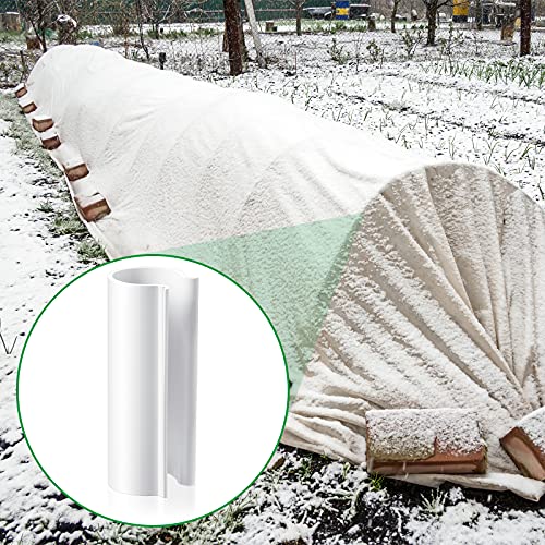 16 Pieces White Clamp for PVC Pipe Greenhouses, Row Covers, Shelters, Bird Protection, 2.4 Inches Long (for 1/2 Inch PVC Pipe)