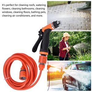 xrwlyxgs 12V 72W high Pressure Washer with Male Thread G1/2 Portable car Washer kit with 20ft PVC Outlet Hose and 3.2ft Inlet Hose for Home Garden Vehicle Cleaning