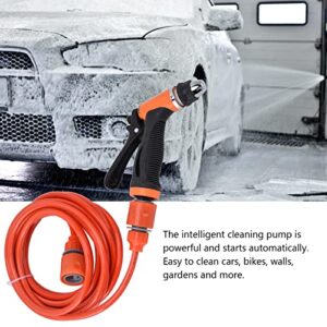 xrwlyxgs 12V 72W high Pressure Washer with Male Thread G1/2 Portable car Washer kit with 20ft PVC Outlet Hose and 3.2ft Inlet Hose for Home Garden Vehicle Cleaning