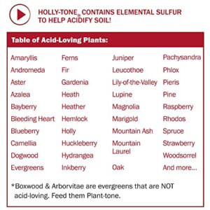 Espoma Organic Holly-tone 4-3-4 Natural & Organic Evergreen & Azalea Plant Food; 4 lb. Bag; The Original & Best Fertilizer for all Acid Loving Plants including Rhododendrons & Hydrangeas.