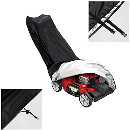 ShAiyOU Waterproof Lawn Mower Cover with Storage Bag Outdoor Garden Windproof Sun Protection Dustproof Universal Lawn Mower Cover 188 * 63.5 * 99cm