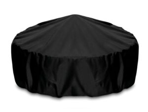 two dogs designs home and garden 2d-fp48001 fire pit cover with level 4 uv protection, 48-inch, black