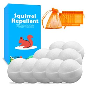 peskegis pack of 10 squirrel repellent, squirrel deterrent peppermint oil, chipmunk repellent outdoor to repels squirrel rats mouse, keep rodents out of garden engines