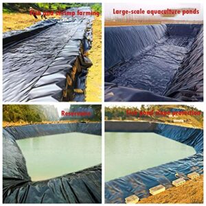 CCLONGTT Various Sizes Black Fish Pond Liner Cloth Home Garden Pool Reinforced HDPE Heavy Landscaping Pool Pond Waterproof Liner Cloth Fish Pool Cover (Size : 3x30ft 1 * 9m)