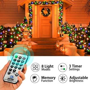 Heceltt 98ft Christmas Lights 1000Led, Plug in Fairy Lights with 8 Modes, Memory and High Density, Christmas Decorations for Wedding Holiday Party Garden Xmas Tree Indoor Outdoors, Multi Color