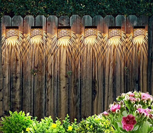 TIJNN Solar Deck Light -6 Pack, auto on/Off, Two Modes RGB Color/Warm White, IP65 Waterproof LED Landscape Lighting, Suitable for Yard, Backyard, Garden.