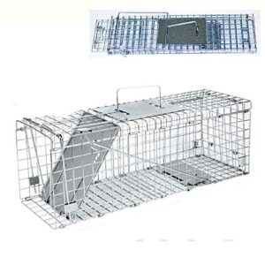 humane mouse trap rat trap rodent trap large live catch cage, easy to set up and reuse, suitable for outdoor indoor, use in home, gardens, garages – 24 in x 7.48 in x 8.26 in