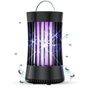 aicase portable usb electronic rechargeable mosquito fly killer lamp/bug zapper for summer trip,outdoor camping,patio,home and garden,fly trap indoor,moth trap/bug killer/insect killer light(black)