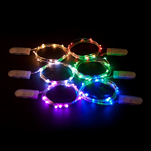 RTGS Products Warm White Colored LED Lights Indoor and Outdoor String Lights, Fairy Lights Battery Powered for Patio, Bedroom, Holiday Decor, etc