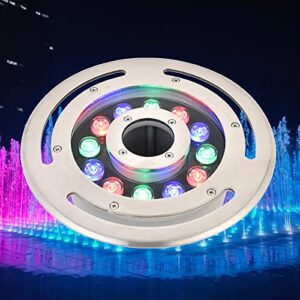 chinlife led swimming pool lights rgb multi-color underwater pond lights ip68 waterproof submersible lights for garden party fountain aquarium waterfall lamp (color : rgb-6w, size : dc24v)