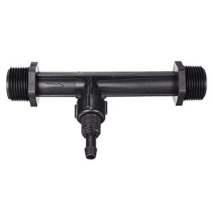 YXQ 1/2Inch Irrigation Venturi,Fertilizer Mixer Injectors Tube Agriculture Tool Plastic Black for Outdoor Garden Farm Lawn 2Pcs