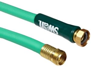 dixon sgh25 rubber vinyl garden hose, brass fitting, 150 psi pressure, 25′ length, 5/8″ id