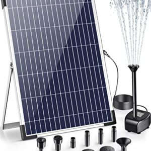 Solar Water Pump Outdoor, 12 Watt Solar Fountain Pump 360GPH+ Flow, Solar Water Fountain Kit with 7 Water Styles for Garden Pond Pool Waterfall Hydroponics Bird Bath