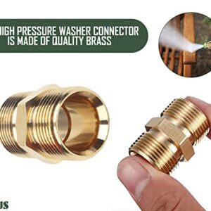 Pressure Washer Quick Connect Adapter - M22 Adapter Pressure Washer Hose Connector Kit - Brass Hose Quick Connect Set 4500 Psi Pressure Adapter - Hose Quick Connect Fittings for Pressure Washer