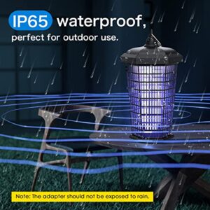 Bug Zapper Outdoor 30W 4200V Electric Mosquito Zapper Insect Killer Waterproof Fly Traps for Garden, Backyard, Patio,1 Acre Coverage, Plug in, Large Size, Black