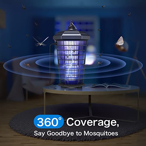 Bug Zapper Outdoor 30W 4200V Electric Mosquito Zapper Insect Killer Waterproof Fly Traps for Garden, Backyard, Patio,1 Acre Coverage, Plug in, Large Size, Black