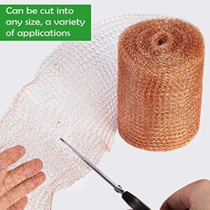 Copper Mesh Roll for Mice Rat Rodent Repellent, Sturdy 32 Feet Copper Wool Mouse Trap for Bat Snail Bird Control with Packing Tool