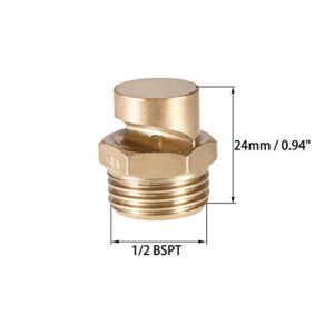 uxcell Floodjet Tip - 1/2BSPT Brass 170 Degree Wide Angle Flat Fan Nozzle - 2 Pcs