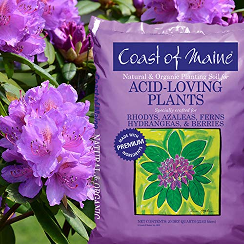 Coast of Maine Organic Natural Garden Compost Potting Planting Soil Blend for Acid Loving Plants, Bushes, and Flowers, 20 Quart Bag