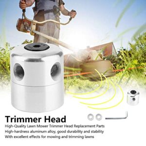 Yasashi Universal Alloy Line Trimmer Head, 2Pcs/Set Garden Lawn Mover Aluminum Alloy Trimmer Head with Lines Set Replacement Parts