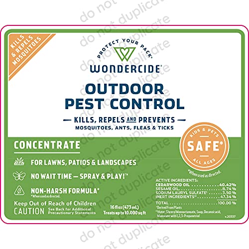 Wondercide - Mosquito Yard Spray Refill Starter Kit - Powered by Natural Essential Oils – Insect Killer and Repellent - Lawn Treatment for Pest Control - 32 oz Ready to Use and 16 oz Concentrate