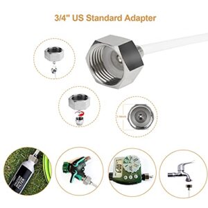 Misting Cooling System,50ft(15M) Misting Line 10 Stainless Steel Mist Nozzles 10 Connector Outdoor Cool Mister for Patio Garden Umbrellas Greenhouse Fan Trampoline Waterpark