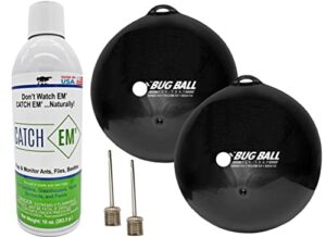 bug ball 2 pack deluxe kit – odorless eco-friendly biting fly and insect killer with no pesticides or electricity needed, kid and pet safe