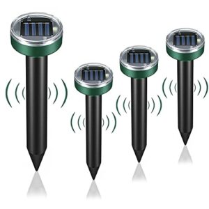 gopher repeller ultrasonic solar mole repellent 4 pack solar mole repellent & gopher repellent ultrasonic solar powered waterproof for yard & garden