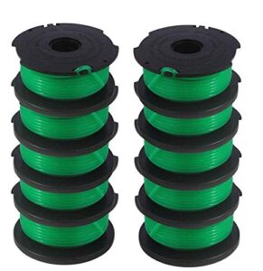gh3000 trimmer replacement spools compatible with black and decker sf-080 lst540 weed eater, 20ft 0.080 inch gh3000r lst540b lst540 edger refills parts, sf o80 auto-feed single line cord (10 pack)