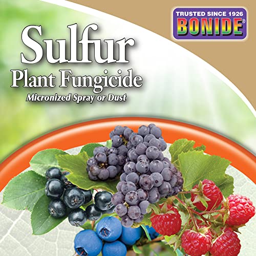 Bonide Sulfur Plant Fungicide, 1 lb. Ready-to-Use Micronized Spray or Dust for Organic Gardening, Controls Common Diseases