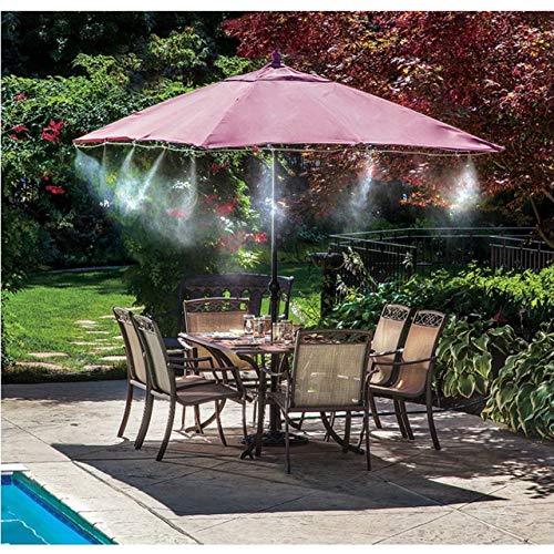 CozyCabin Outdoor Misting Cooling System - 75ft (23m) Misting Line (with G3/4" Female Thread Connector) + 36 Brass Mist Nozzles for Patio Garden Greenhouse, Simply to Install