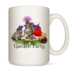 garden party mug, white – 15 oz