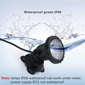 TOMYEUS Underwater Light LED Underwater Lights Waterproof Lamp RGB 36 LED Underwater Spot Light for Swimming Pool Fountains Pond Water Garden Aquarium Fountain Light