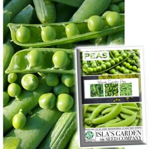 "Wando" Garden Pea Seeds for Planting, 50+ Heirloom Seeds Per Packet, (Isla's Garden Seeds), Non GMO Seeds, Botanical Name: Pisum sativum, Great Home Garden Pea Variety