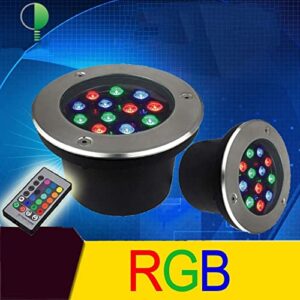 LED Ring Fountain Light - LED Beam Spotlight, Recessed Spotlight Underwater Pool Spotlight Led RGB with Remote Control Waterproof IP68 Stainless Steel for Garden, Swimming Pool