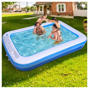 full size inflatable swimming pool with pump 120″ x 72″ x 20″ amocane family large lounge pool for toddlers, kids, adults, play above ground, backyard, garden, summer for age 3+