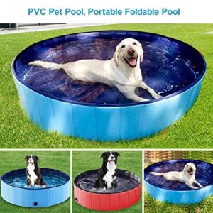 EGREX Dog Pool, Foldable Dog Padding Pool - Dog Water Pool Pet Outdoor Swimming Playing Pond Animal Water Bath Tub for Garden for Large Dogs and Kids (Size : 80 * 20cm(31.4 * 7.87"))