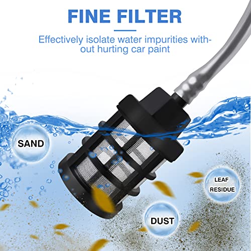 21V Cordless Car Washer Portable Pressure Washer Water Gun Sprayer Jet Cleaner with Multi-Function Nozzle, Foam Generator, 1.5Ah Battery, Fast Charger, 5m Hose, for Car Garden Window