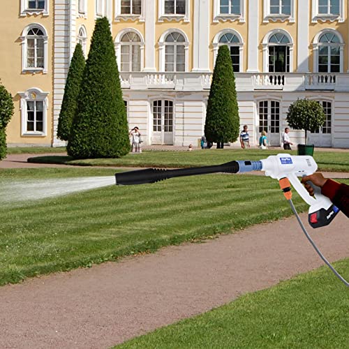Portable Cordless Pressure Washer Cleaner 21V 1.5Ah Battery Powered Water Gun with Multifuntion Nozzle and Cleaning Accessories for Patio/Wall/ Fence/Car/Home/Garden