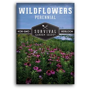 survival garden seeds – perennial wildflower seed for planting – packet with instructions to plant and grow in your home garden – non-gmo heirloom varieties